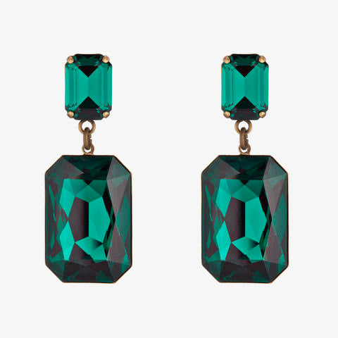 Swarovski emerald sales green earrings