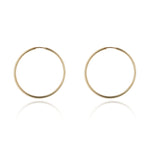 9kt Gold Hoops (Large) - MoMuse Jewellery
