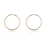 9kt Gold Hoops (Large) - MoMuse Jewellery