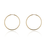 9kt Gold Hoops (Large) - MoMuse Jewellery