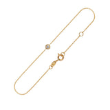 9kt Gold & Solitaire Diamond Bracelet - MoMuse Jewellery