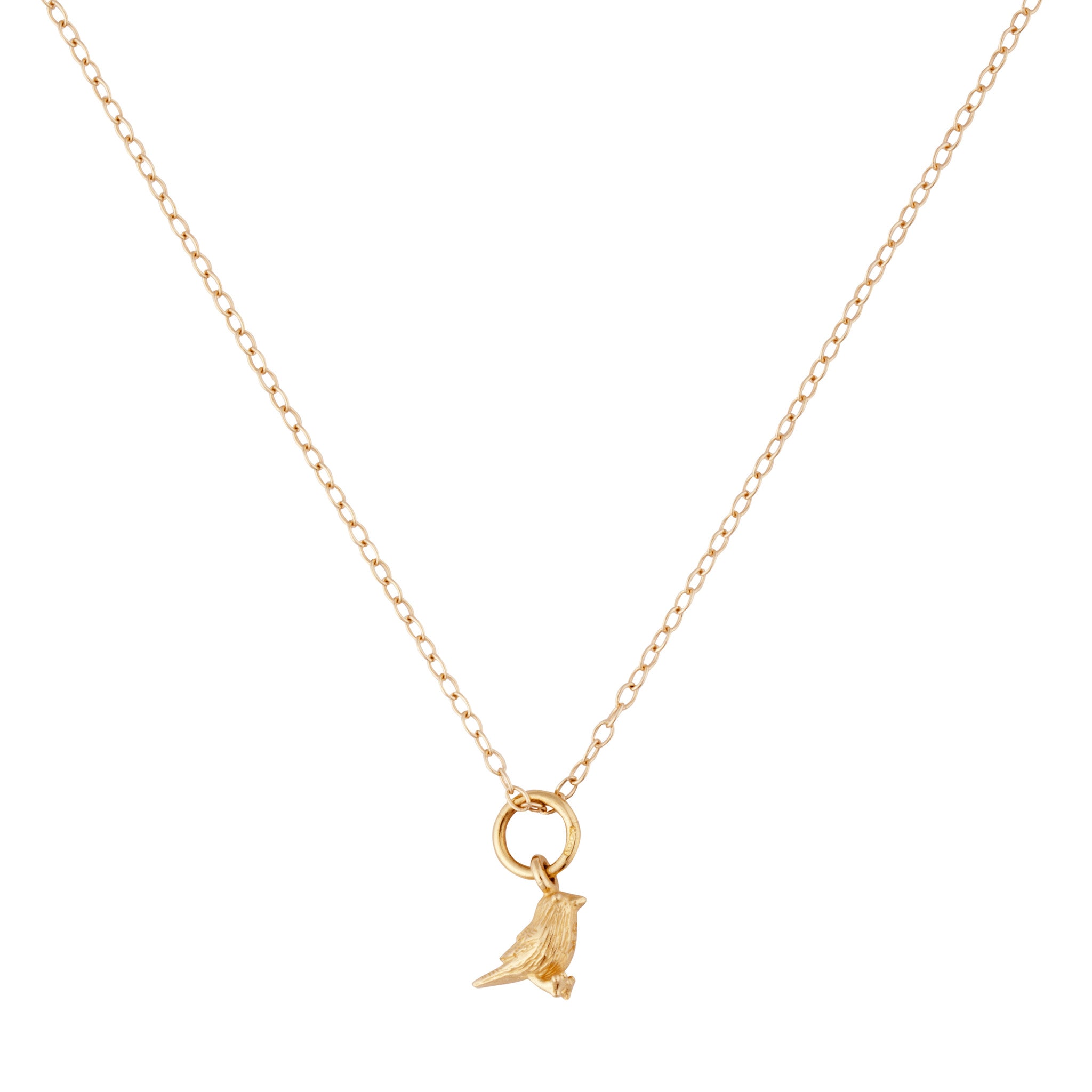 Gold discount bird pendant
