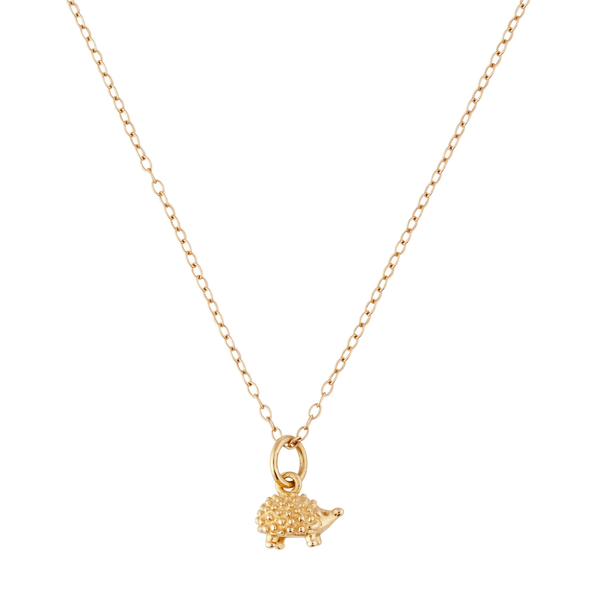 Gold hedgehog necklace deals