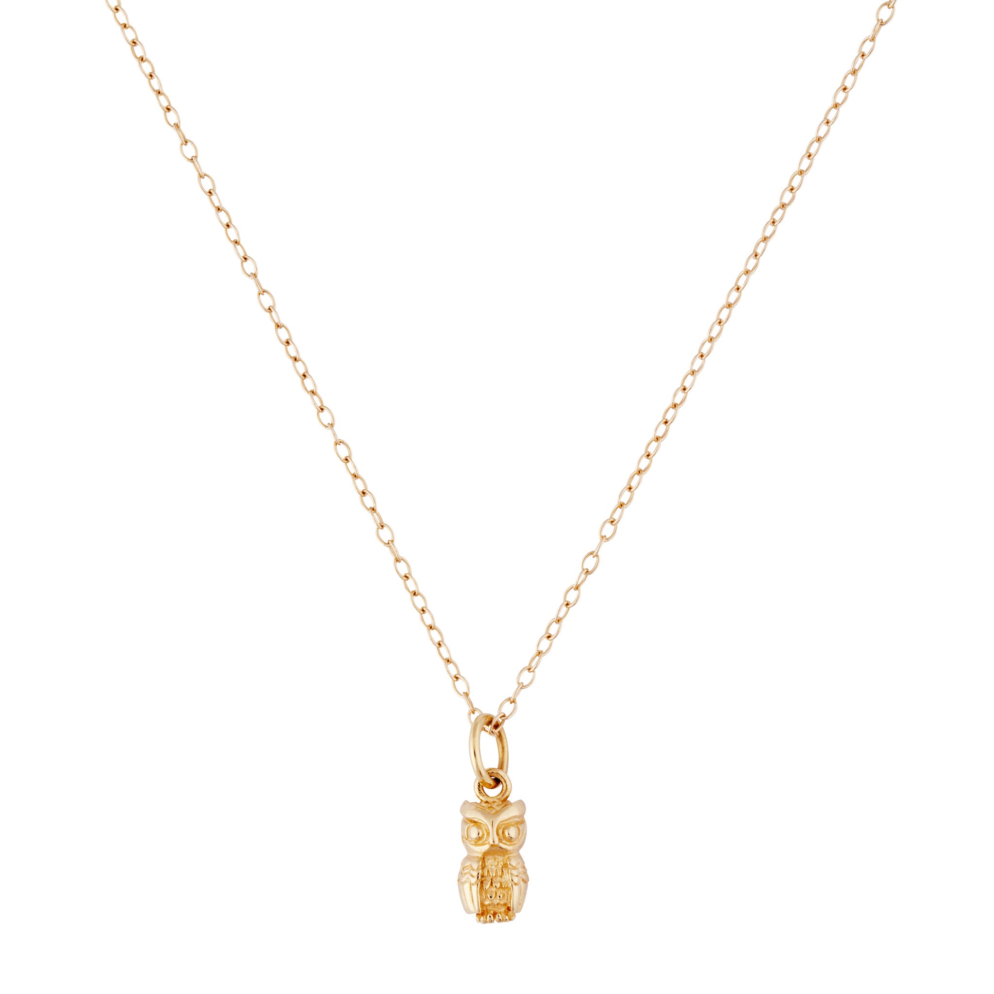 Gold owl necklace online