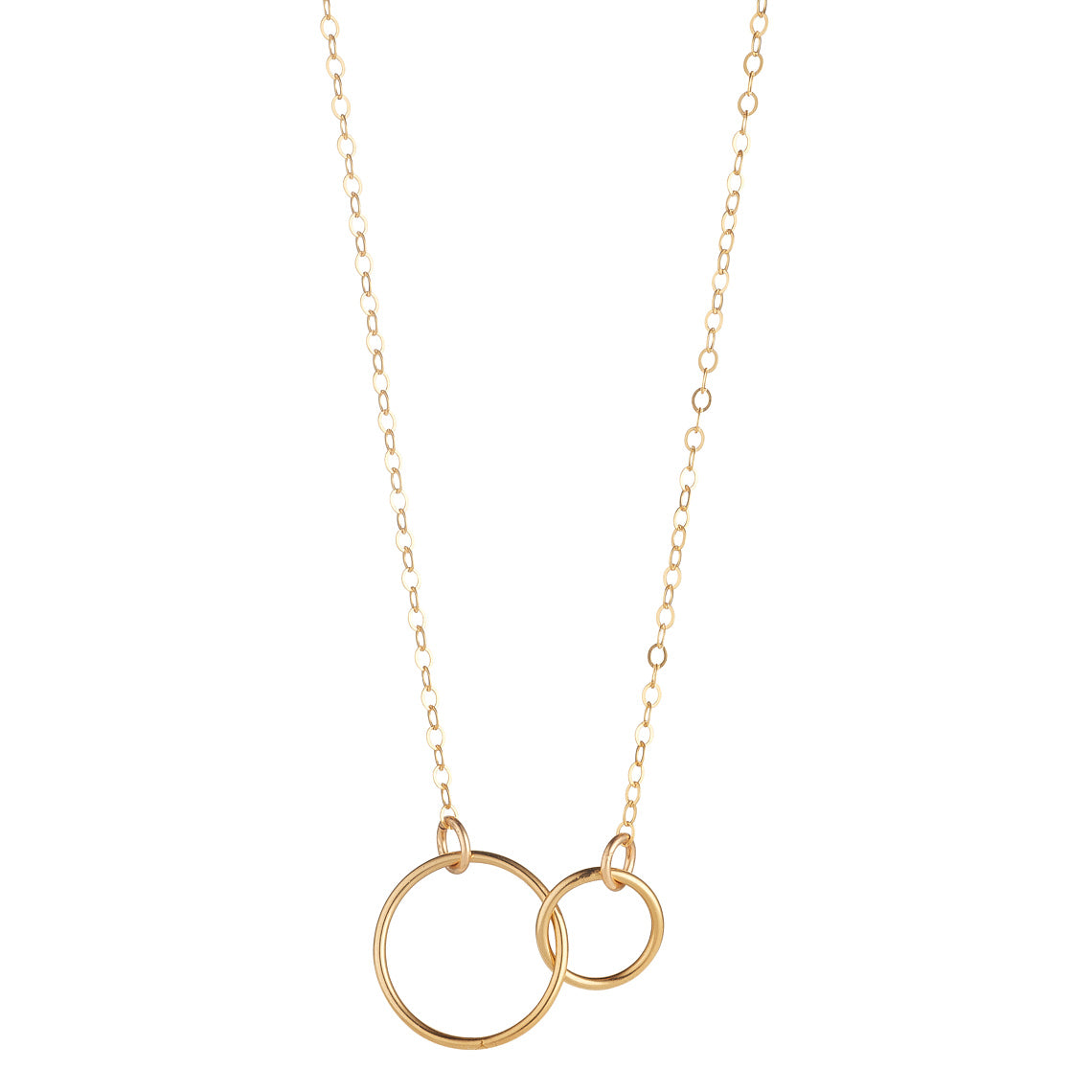 14kt Gold Filled Double Circle Pendant - MoMuse Jewellery