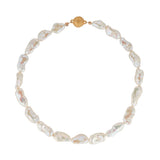 String of Baroque Pearls with gold plated magnetic clasp - MoMuse Jewellery
