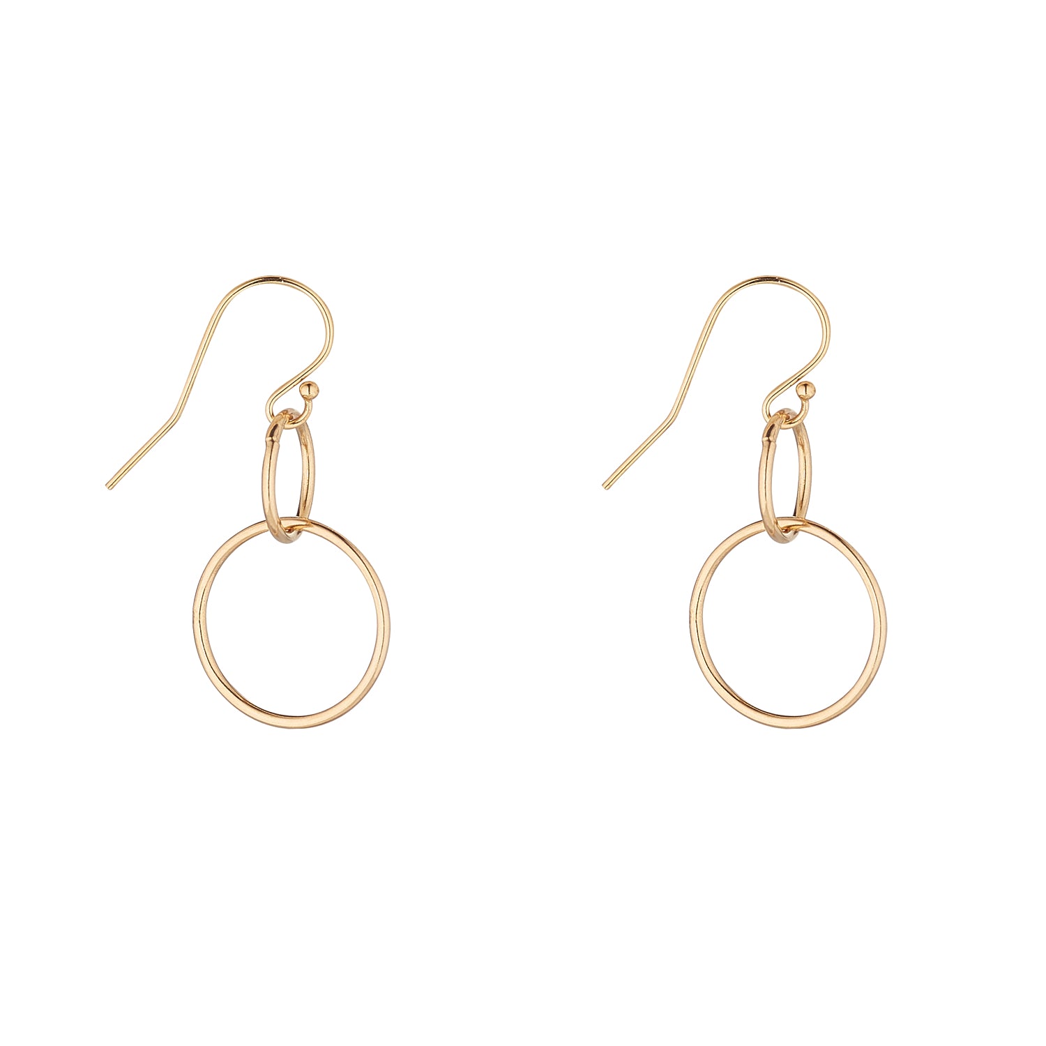 14kt Gold Filled Double Circle Earrings - MoMuse Jewellery