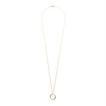 14kt Long Gold Filled Chain with Fused Circle - MoMuse Jewellery