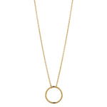 9kt Gold Floating Circle Necklace - MoMuse Jewellery