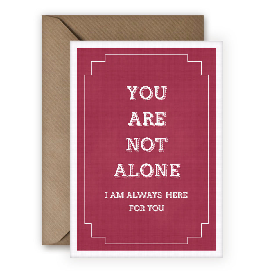 Simple Things 'You Are Not Alone' Card - MoMuse Jewellery
