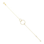 9kt Rose Gold Double Circle Bracelet - MoMuse Jewellery