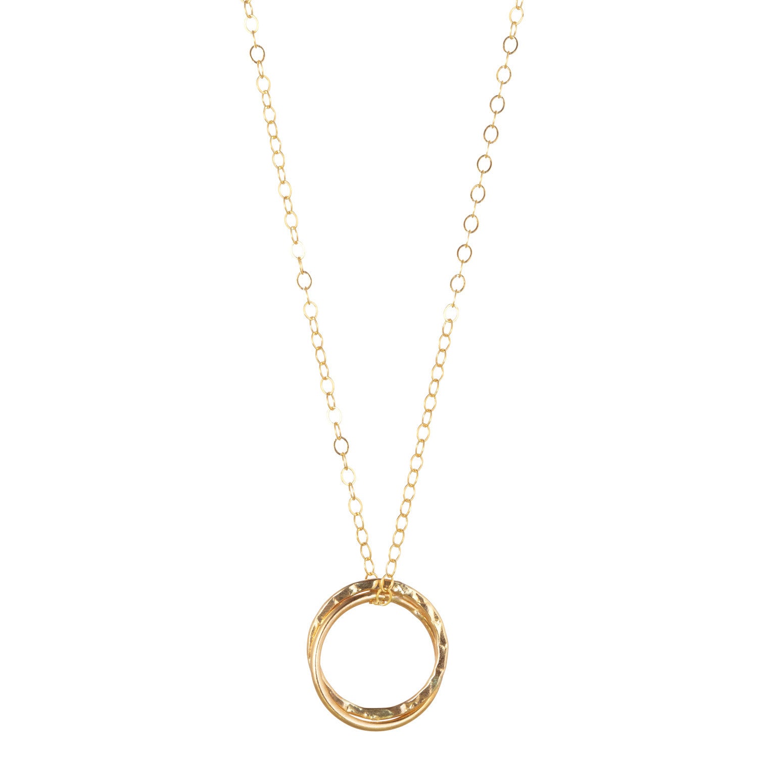 14kt Gold Filled Double Fused Circle Pendant - MoMuse Jewellery