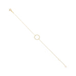 9kt Gold Single Circle Bracelet - MoMuse Jewellery