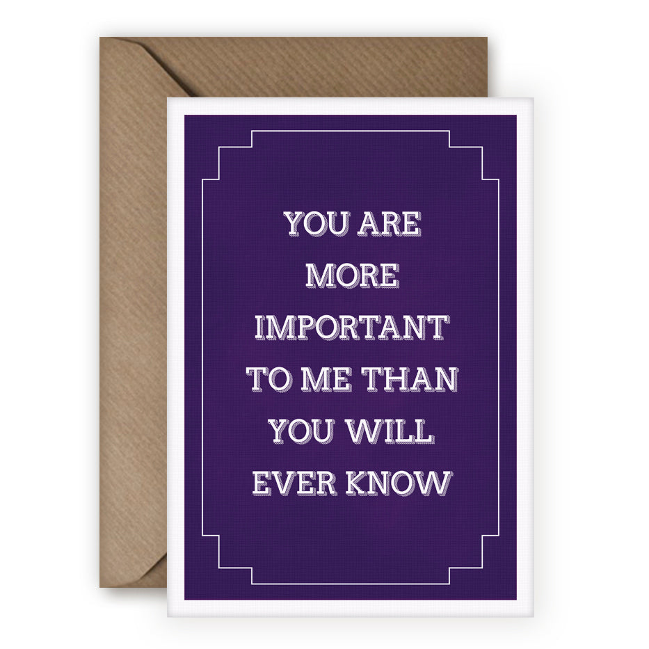 Simple Things 'You Are Important' Card - MoMuse Jewellery