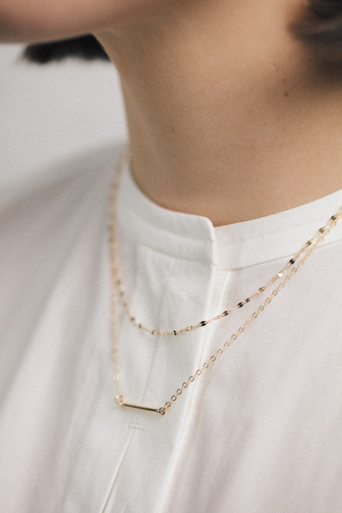 diamond cut 9kt chain necklace MoMuse