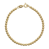 Gold Filled 3.5mm Beaded Bracelet 7"