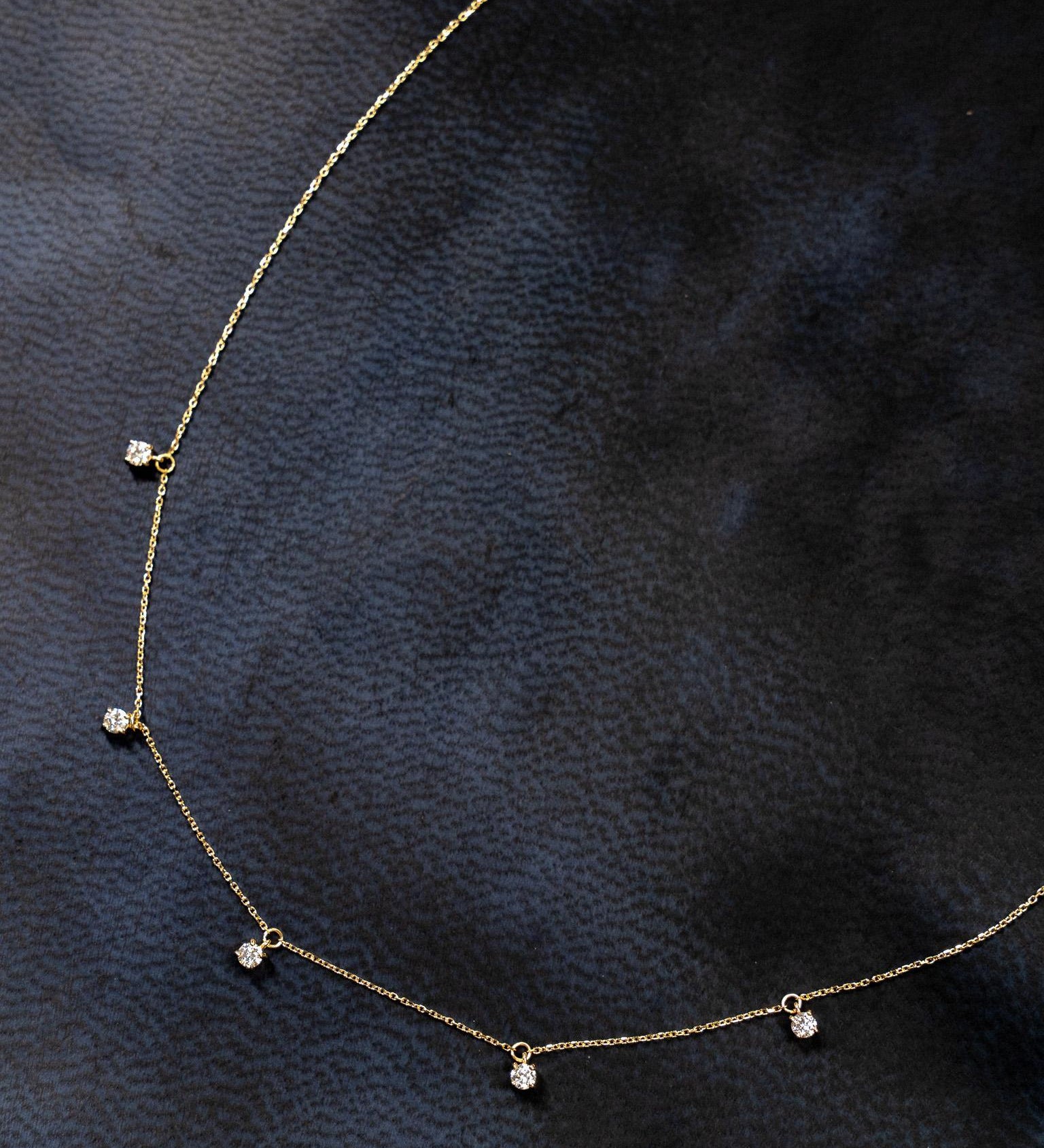 0.50ct Diamond Station Necklace in 18kt Yellow Gold - Signature Collection