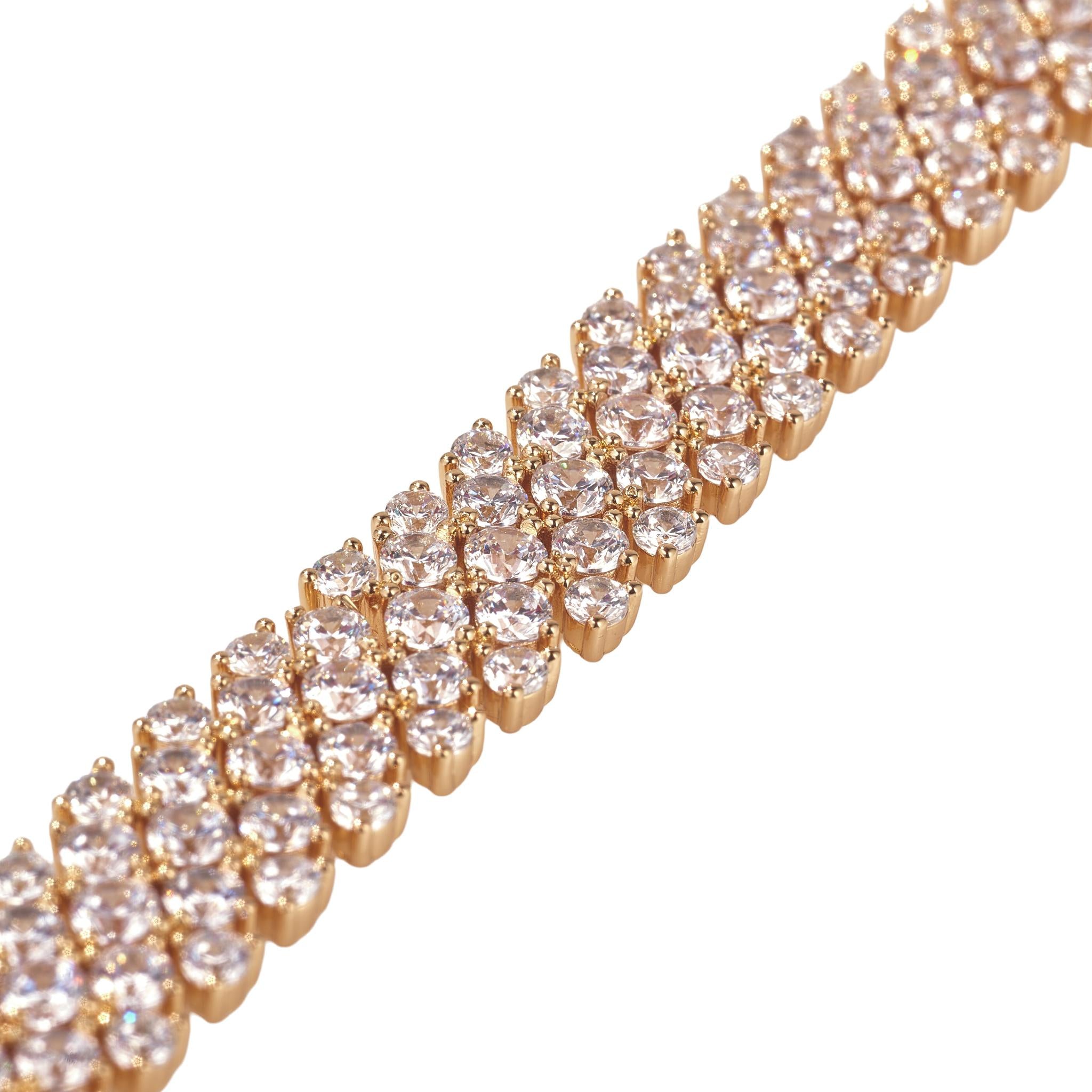 Yellow Cubic Zirconia Lattice Bracelet