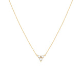 Three Diamond Clover Pendant in 18kt Yellow Gold - Signature Collection