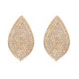 Yellow Willow Leaf Stud Earrings