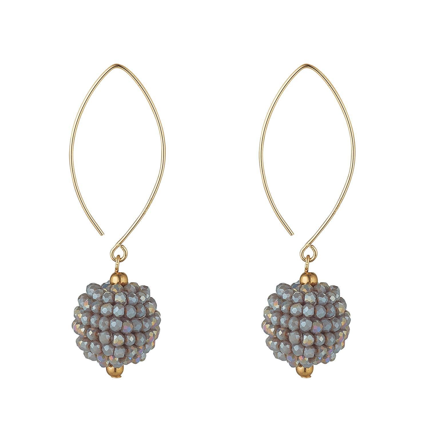 Gold Filled Small Cluster Oval Open Earrings