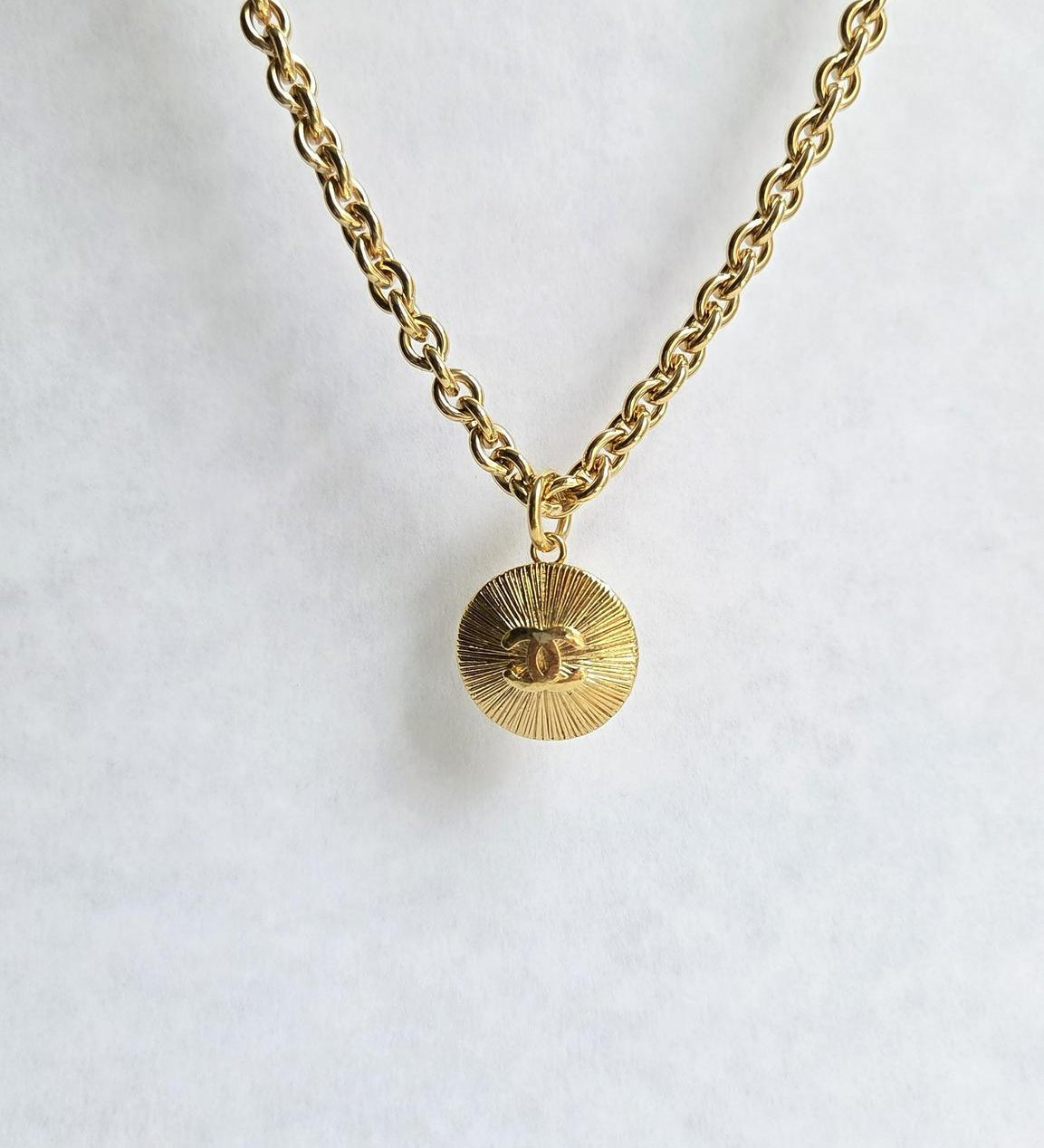 Vintage Chanel Button Pendant - Ava
