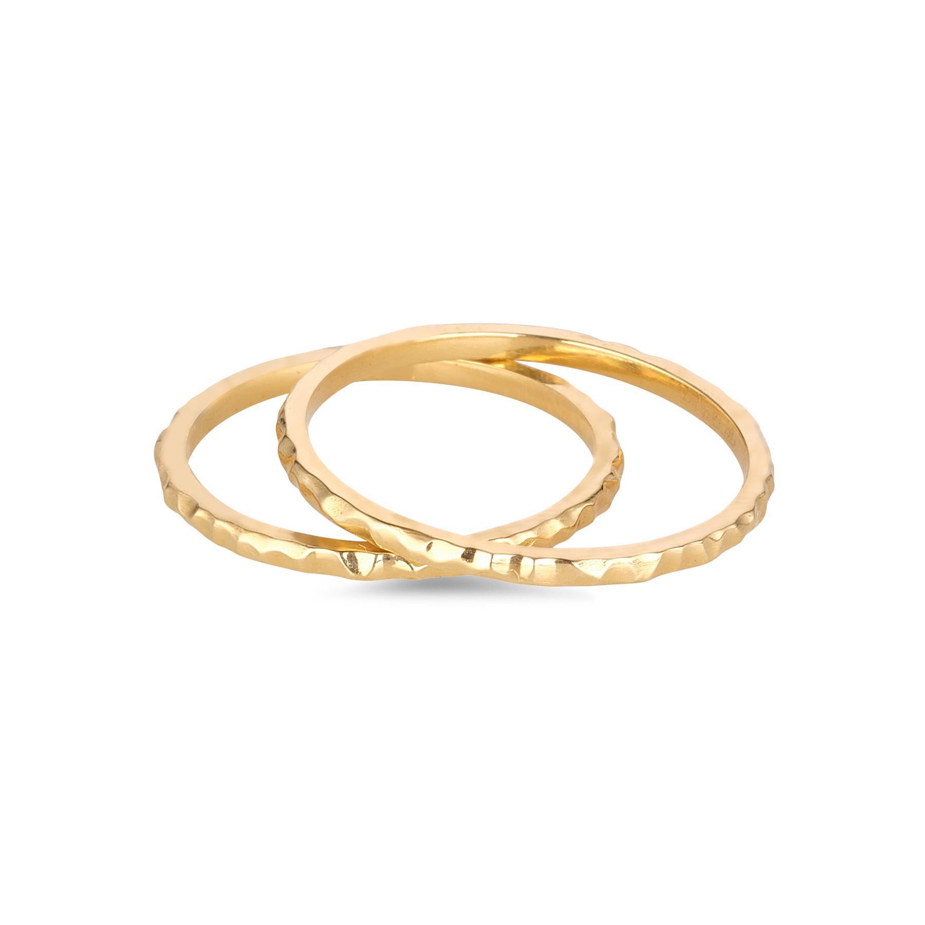 Fine Hammered Gold Band