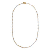 Tennis Necklace with Cubic Zirconia and Yellow Gold Plating