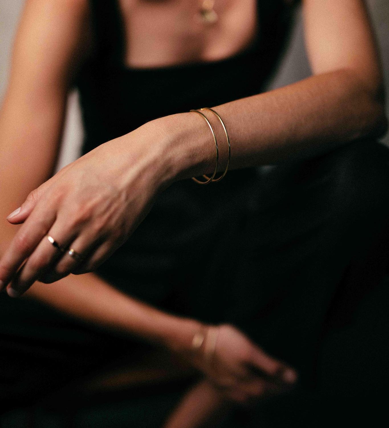 Gold Filled Double Bangle