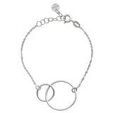 Sterling Silver Double Circle Bracelet