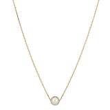 9kt Gold Single Floating Pearl Pendant