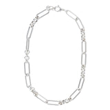 Sterling Silver Long & Short Link Necklace