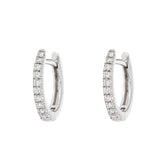 Diamond Huggie Earrings in 18kt White Gold - Signature Collection