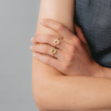 Diamond Circle Ring in 18kt Yellow Gold - Petite Serendipity Ring