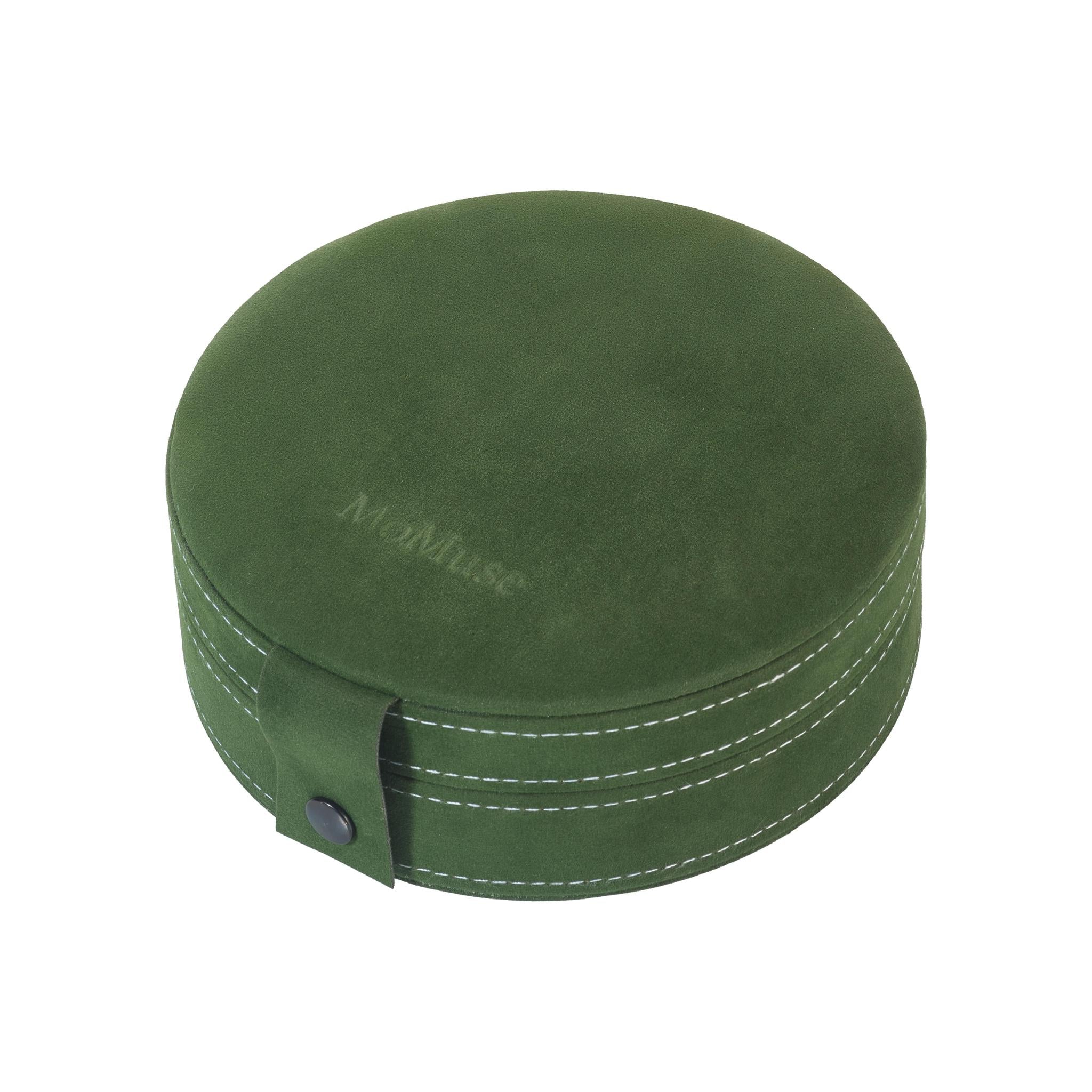 Green round jewellery box 