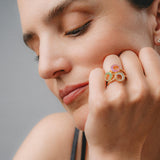 Tsavorite Circle Ring in 18kt Yellow Gold - Petite Serendipity Ring