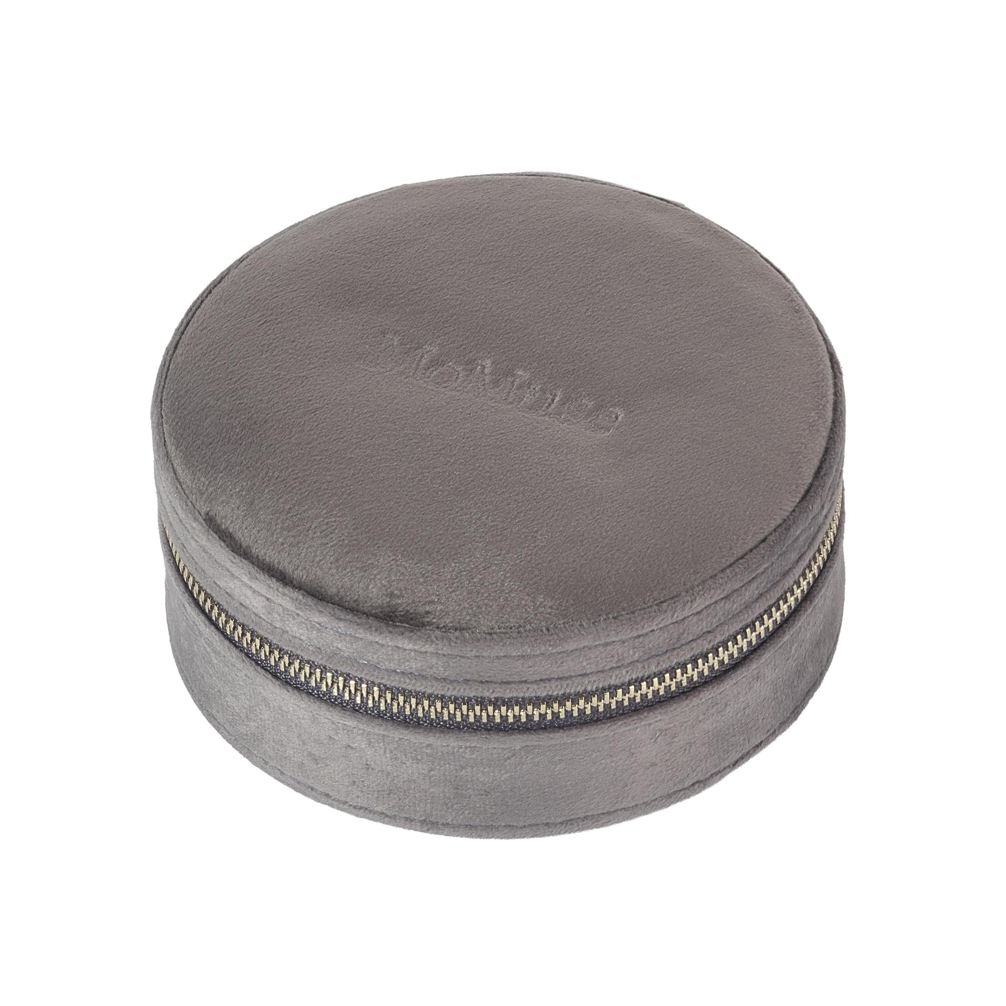 Small grey travel jewellery box