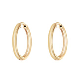 9kt Gold Hinged Hoop Earrings - 20mm