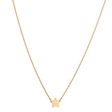 9kt Gold Single Star Pendant Necklace