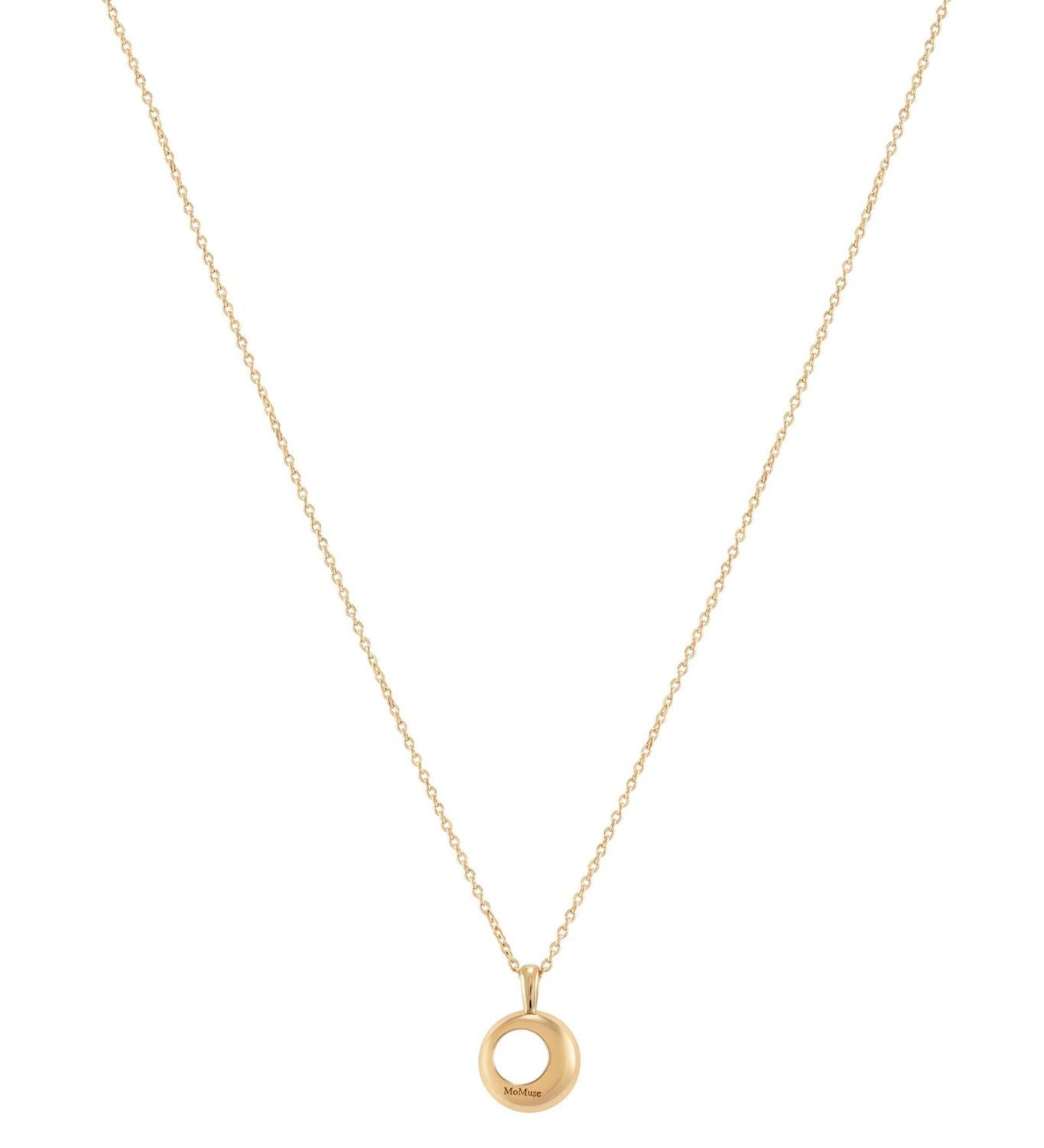 Diamond Circle Necklace in 18kt Yellow Gold - Petite Serendipity Pendant