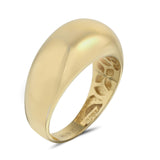 Sterling Silver Gold Plated Dome Ring - Venezia Collection
