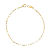 9kt Gold Petite Paperclip Bracelet