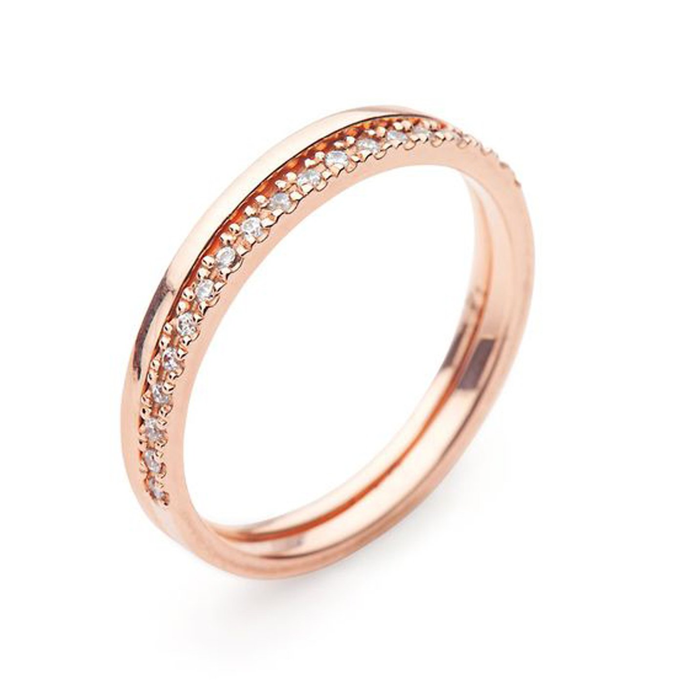 9kt Gold Half Eternity Natural Diamond Ring