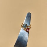 Aquamarine and Diamond Ring in 18kt Gold - Bands of Colour Collection