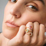 Diamond Circle Ring in 18kt Yellow Gold - Petite Serendipity Ring