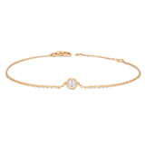 Single Diamond Bracelet in 18kt Yellow Gold - 'Stone by Stone'