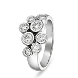 Multi Bezel Diamond Ring in Platinum - Solstice Collection