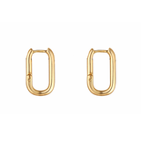 Gold Filled Rectangular Clip Hoop Earrings