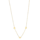9kt Gold Three Discs Pendant Necklace