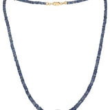 Blue Sapphire (Ceylon) Strand Necklace with Keshi Pearl